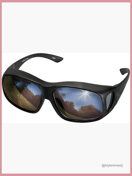 Polarized Wraparound Sunglasses Fit Over Glasses Plastic Frame main image 3